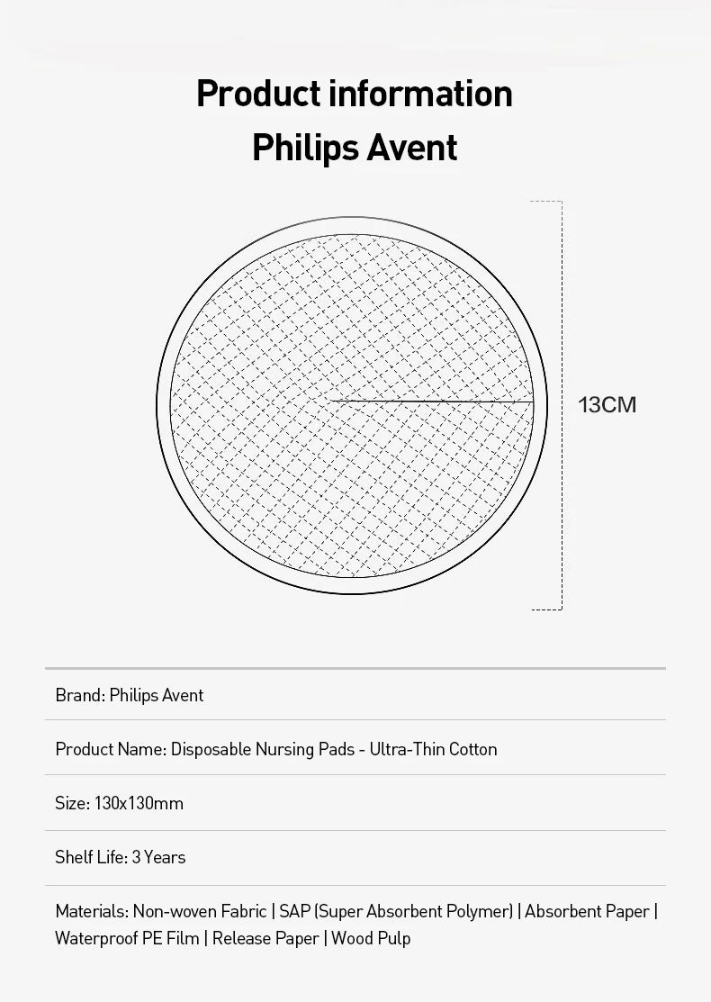 Philips Avent Disposable Nursing Pads Comfort Breastfeeding Pads 100pcs