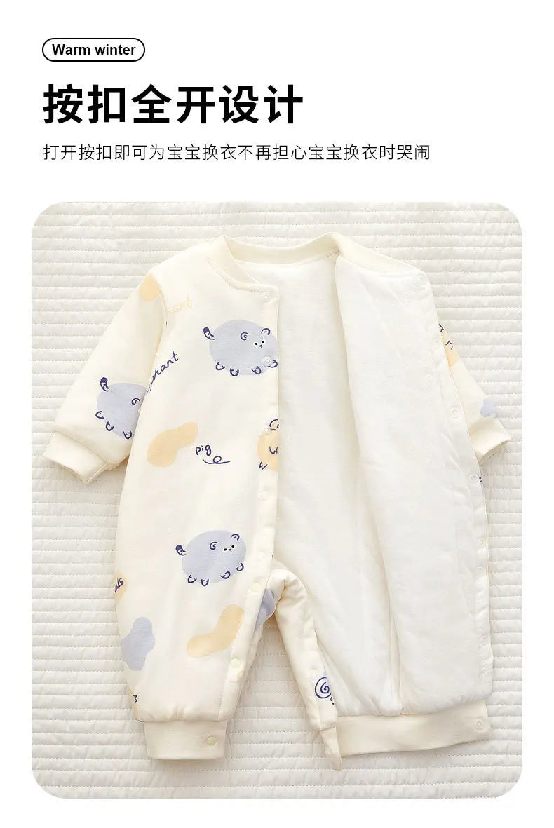 Somenie Newborn Baby Onesie Thickened Winter