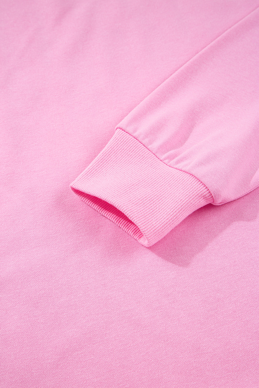 Pink Bow Sequin XOXO Letter Graphic Exposed Seam Sweatshirt