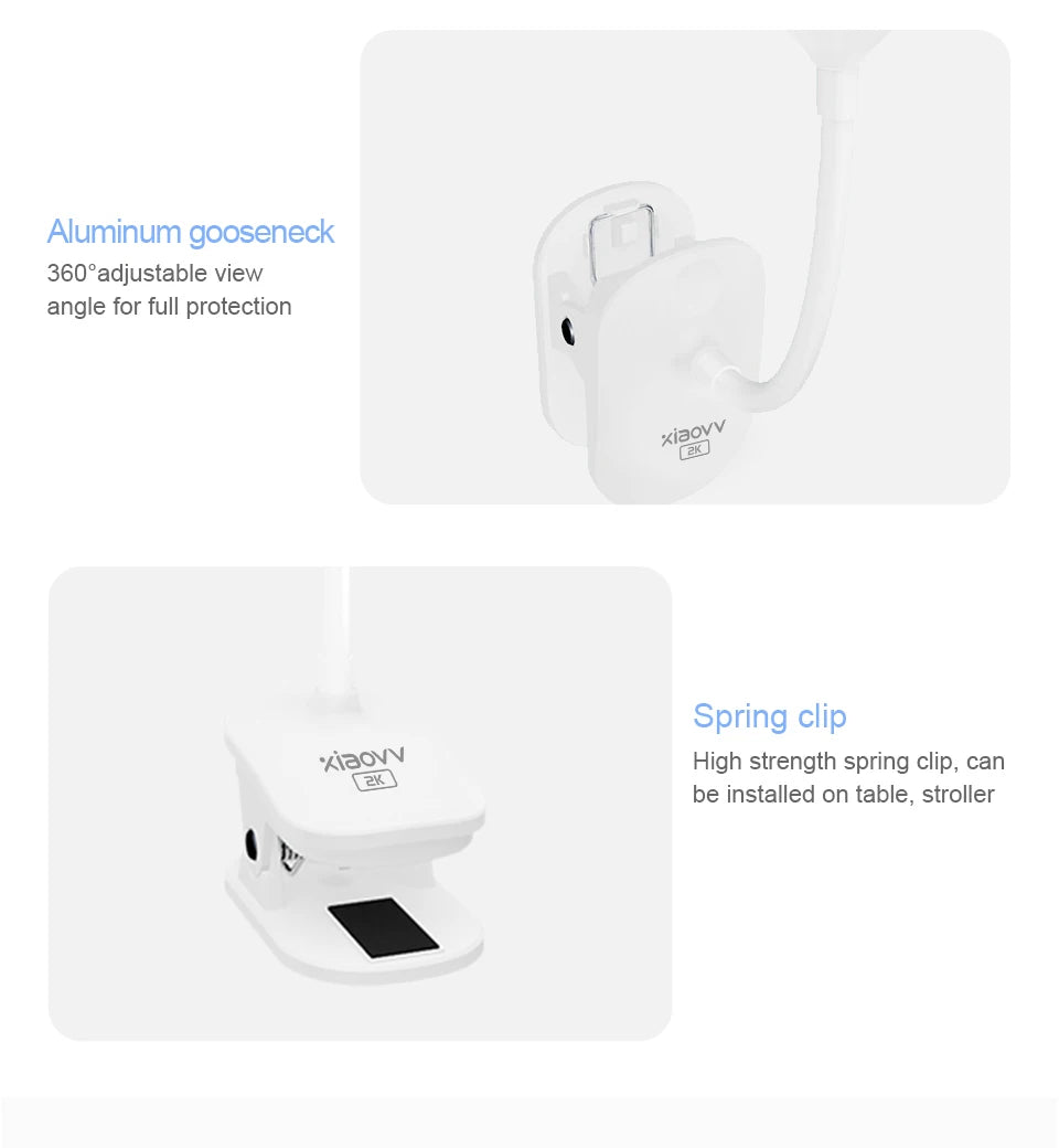 4MP WiFi indoor high-definition crying detection Video baby monitor full-color night vision 360 degree rotating network camera