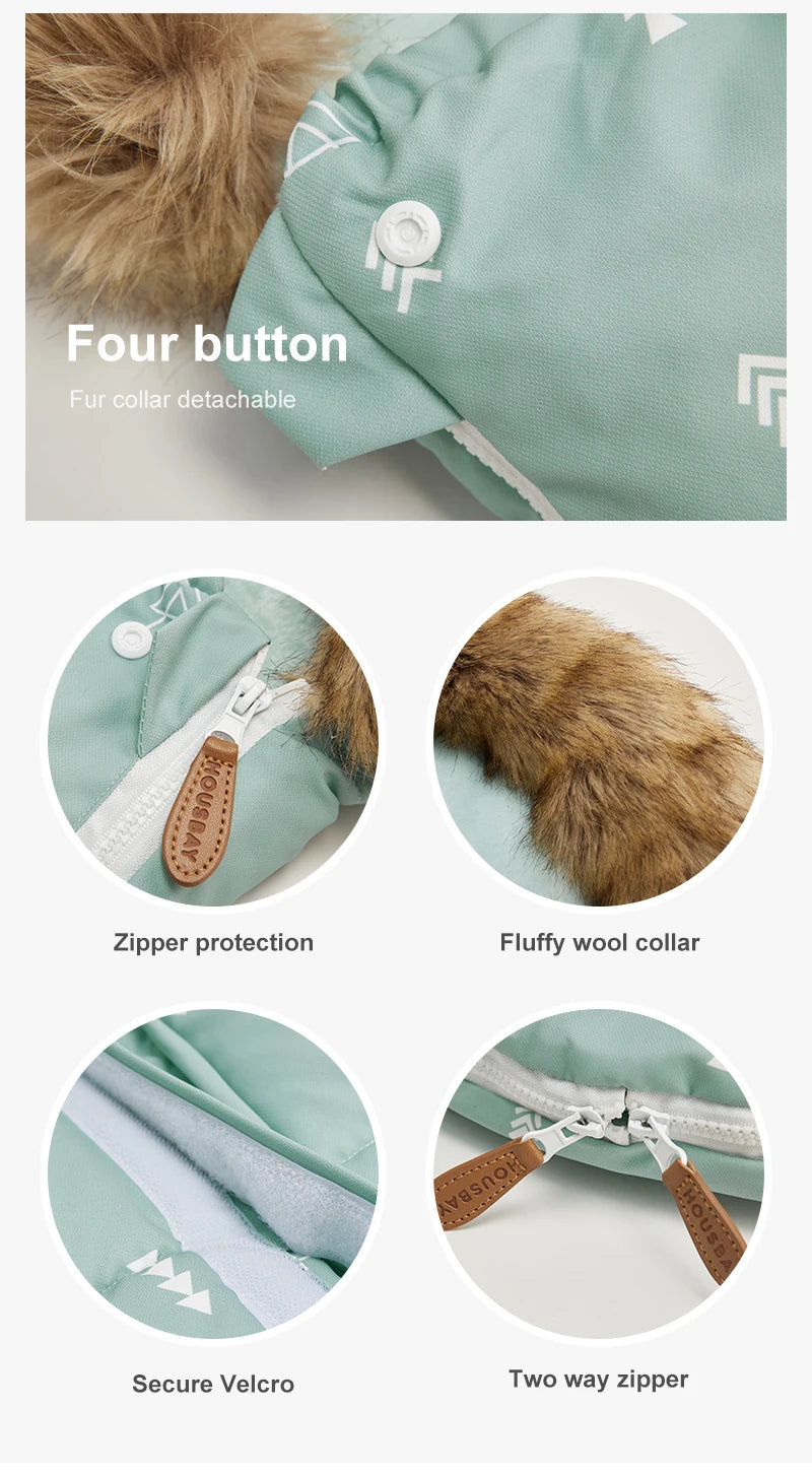 Stroller Footmuff Outdoor Winter Baby Warm In Pram Removable Thicker Windproof Fur Collar Baby Envelope Stroller Accessories