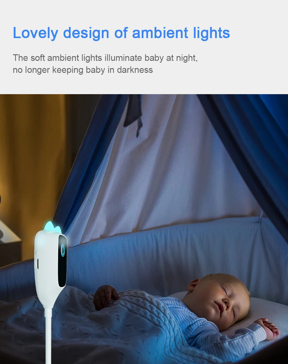 4MP WiFi indoor high-definition crying detection Video baby monitor full-color night vision 360 degree rotating network camera