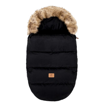 Stroller Footmuff Outdoor Winter Baby Warm In Pram Removable Thicker Windproof Fur Collar Baby Envelope Stroller Accessories