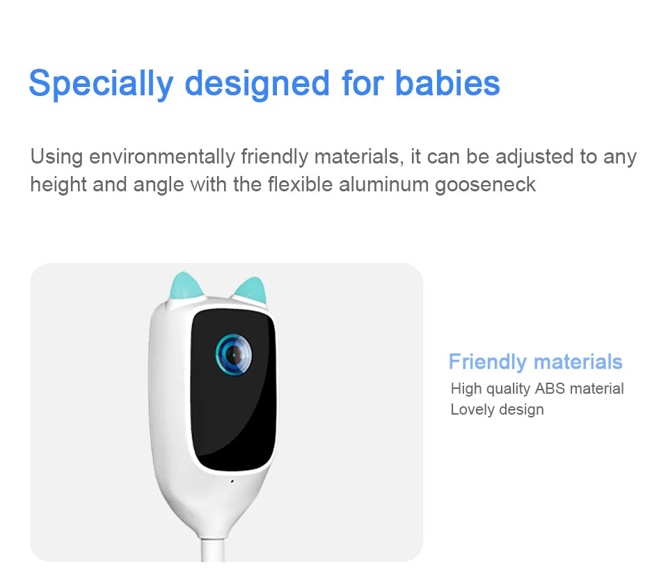 4MP WiFi indoor high-definition crying detection Video baby monitor full-color night vision 360 degree rotating network camera