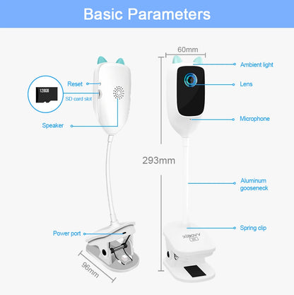 4MP WiFi indoor high-definition crying detection Video baby monitor full-color night vision 360 degree rotating network camera