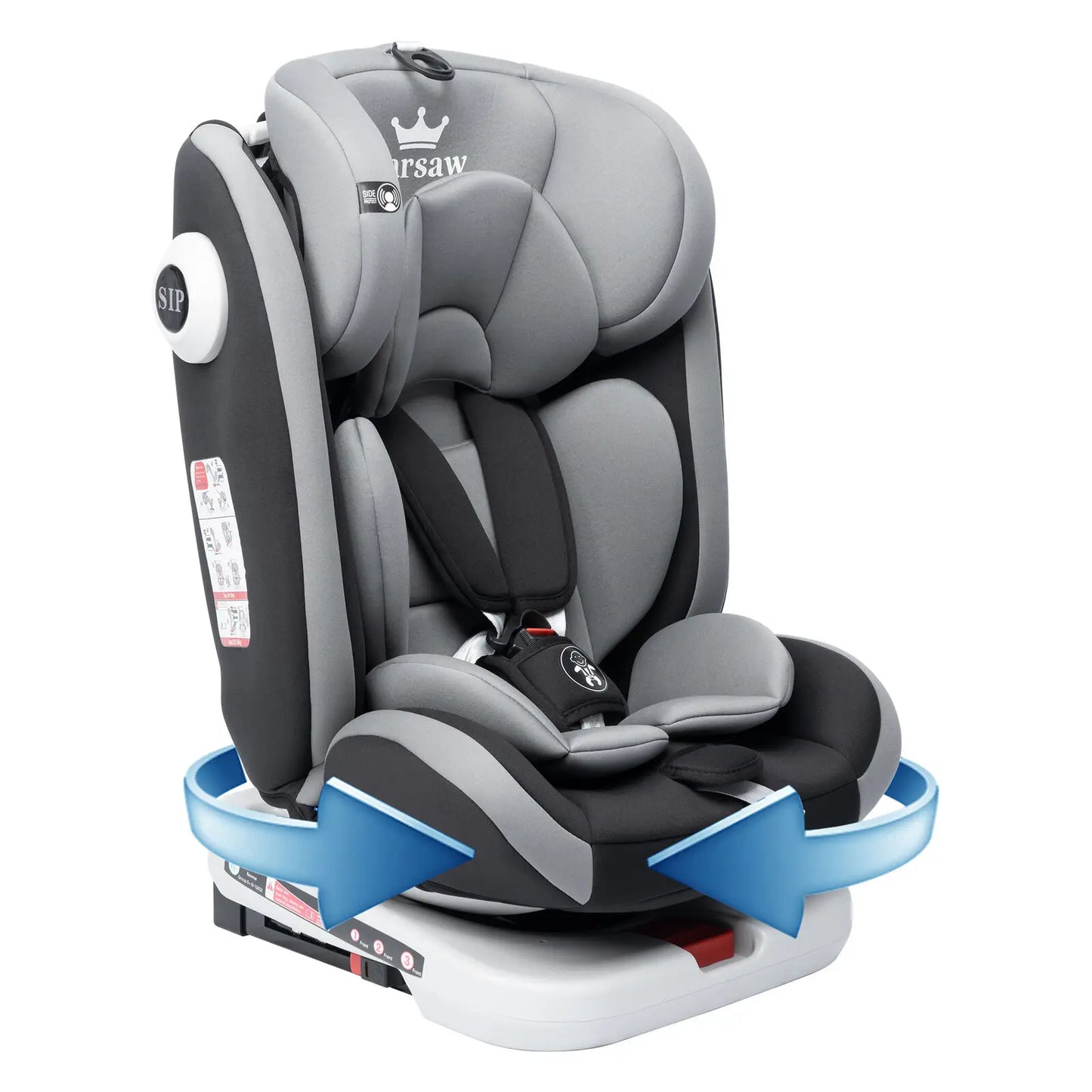 AP01 KL005 Child Seat 360° Baby Car Seat  Rotatable ISOFIX ,ECE R44/04,9-36 kg/0-12 Years, 5-Point Safety Belt, Child Car Seat