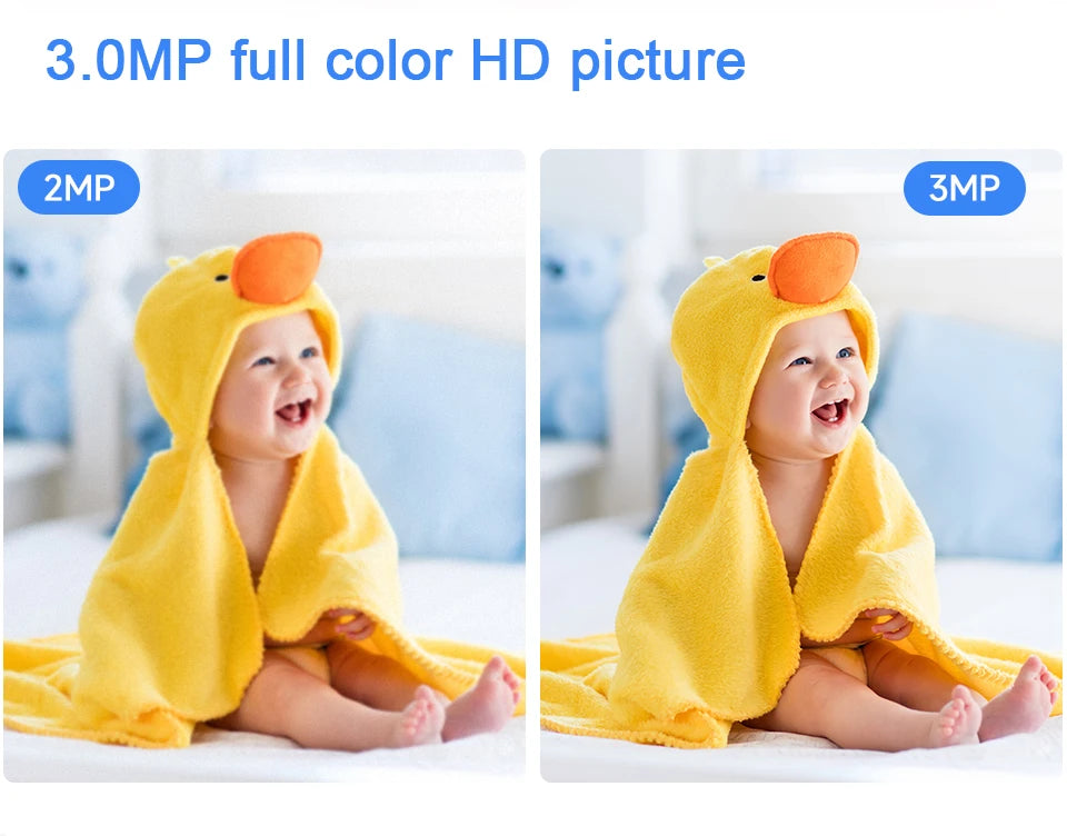 4MP WiFi indoor high-definition crying detection Video baby monitor full-color night vision 360 degree rotating network camera