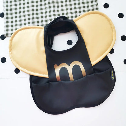 Soft PU Baby Infant Bibs With Pocket Dining Bib