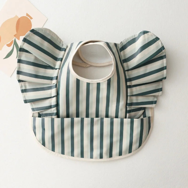 Soft PU Baby Infant Bibs With Pocket Dining Bib