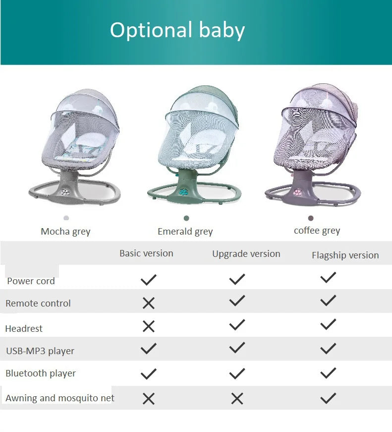 baby bed Luxury cradles baby swing electric Infant crib baby bed newborn baby swing electric electric rocking chair for baby