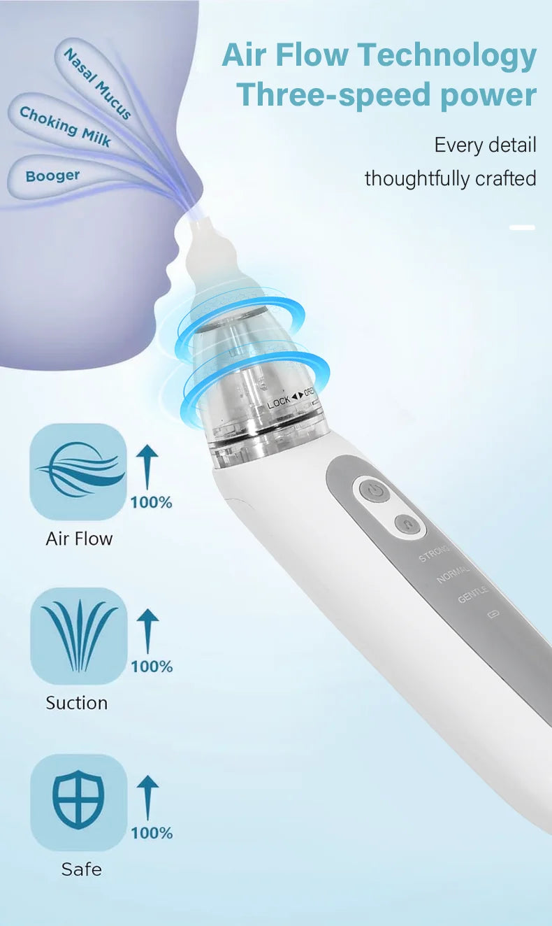 2025 New Pattern Baby Electric Nasal Aspirator Charging Version Newborn Baby Nasal Aspirator Suck Out Prevent Nasal Congestion