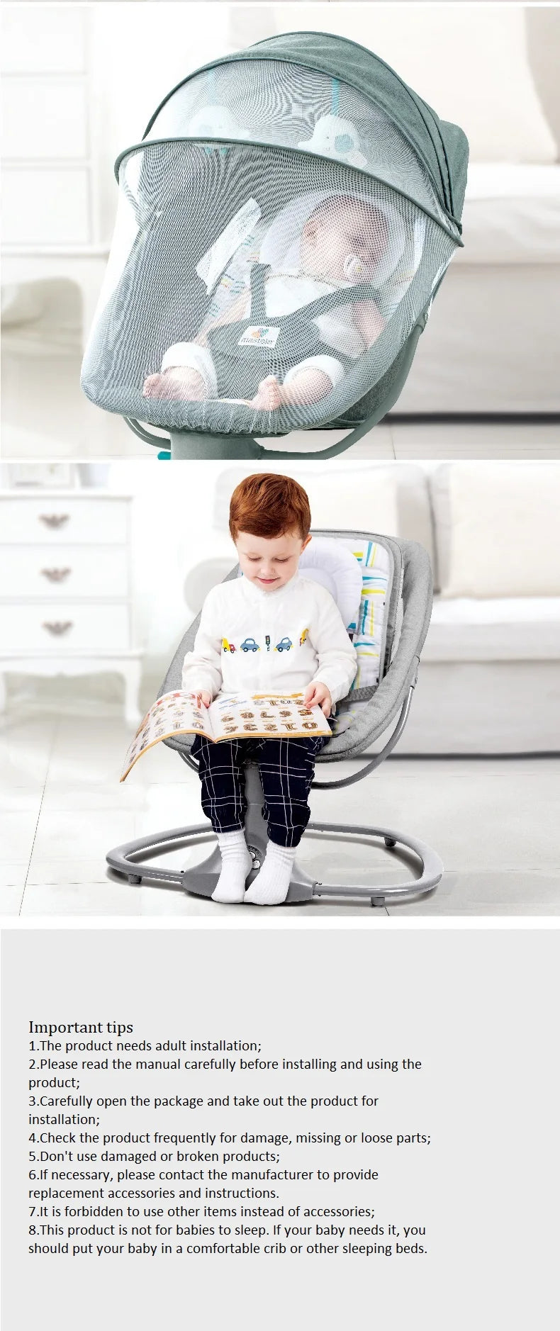 baby bed Luxury cradles baby swing electric Infant crib baby bed newborn baby swing electric electric rocking chair for baby