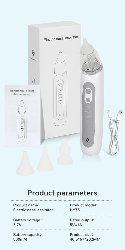 2025 New Pattern Baby Electric Nasal Aspirator Charging Version Newborn Baby Nasal Aspirator Suck Out Prevent Nasal Congestion