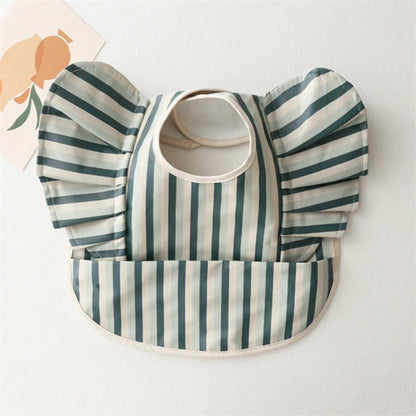 Soft PU Baby Infant Bibs With Pocket Dining Bib
