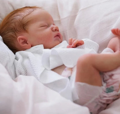 NPK 18inch Reborn Doll Kit Charlotte with Bent Legs Unfinished Sleeping Newborn Baby Parts with Body