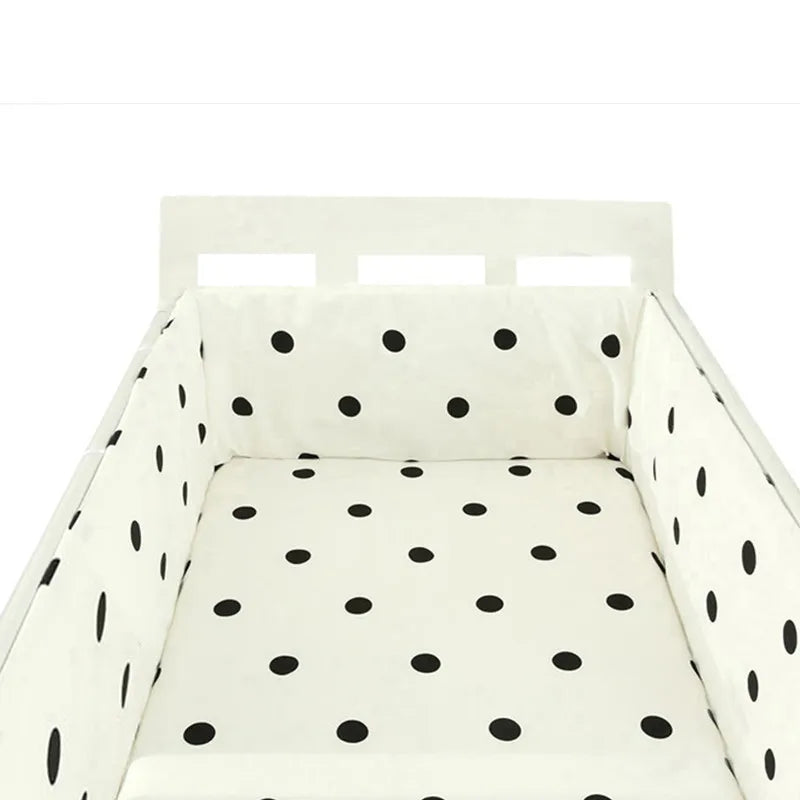 Nordic Stars Baby Bed Thicken Bumpers Zipper Design One-piece Crib Around Cushion Cot Protector Pillows 200*30 CM
