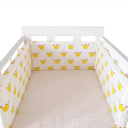 Nordic Stars Baby Bed Thicken Bumpers Zipper Design One-piece Crib Around Cushion Cot Protector Pillows 200*30 CM