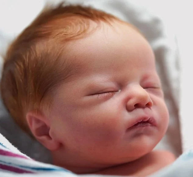 NPK 18inch Reborn Doll Kit Charlotte with Bent Legs Unfinished Sleeping Newborn Baby Parts with Body