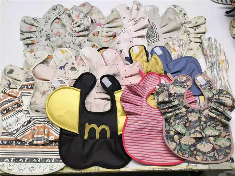 Soft PU Baby Infant Bibs With Pocket Dining Bib