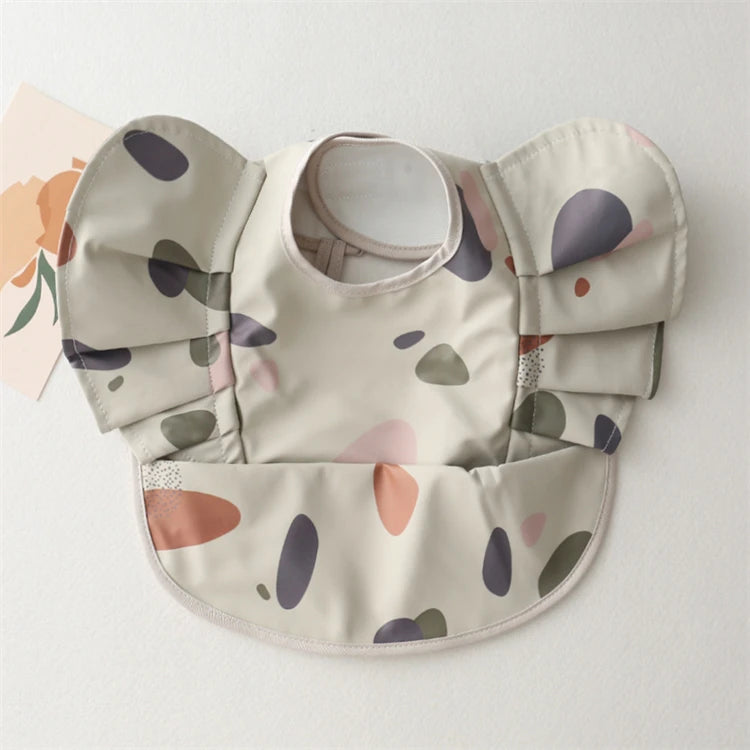 Soft PU Baby Infant Bibs With Pocket Dining Bib