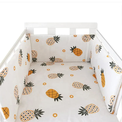 Nordic Stars Baby Bed Thicken Bumpers Zipper Design One-piece Crib Around Cushion Cot Protector Pillows 200*30 CM