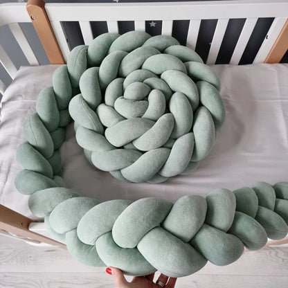 1-4 M Baby Bed Protector Infant Cradle Pillow Cushion Braid Knot Bumper Crib Bumper Room Decor Tresse Tour De Lit Bebe