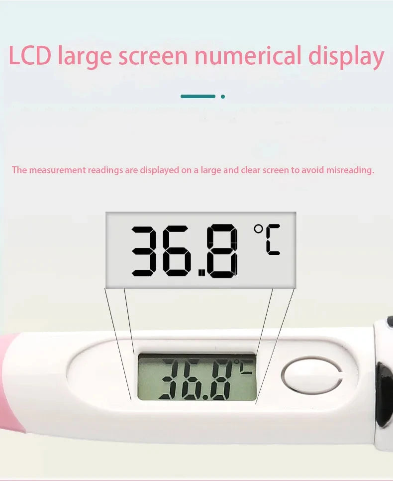 1pc Baby Cartoon Digital Thermometer Oral Armpit Flexible 