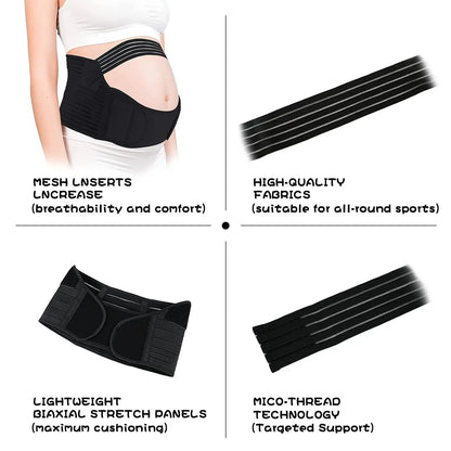Pregnant Women Support Belly Band Back Clothes Belt Adjustable Waist Care Maternity Abdomen Brace Protector Pregnancy