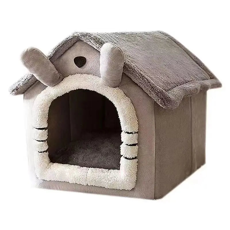 All Season Dog House Style Bed - Removable Washable Pet Bed for Small Dogs Teddy Winter Warm Cat Dog House by Baby Paradise
