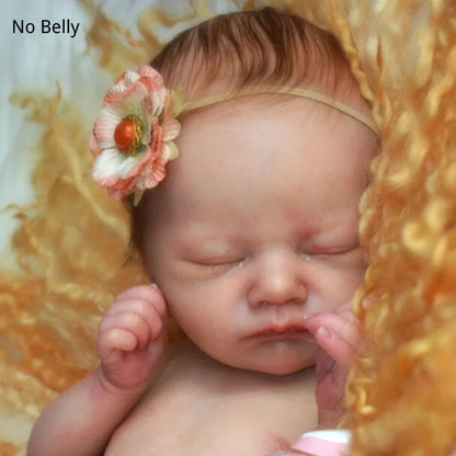 17 Inch Unpainted Vinyl Reborn Doll Charlotte Mold Parts Newborn Doll Kit Unassembled Doll Accessories With Cloth Body