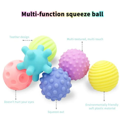 Baby Toys Hands Touch Ball Sensory Toy Infant rattle Massage Kawaii Soft Ball Tactile Developing For Babies игрушки для детей