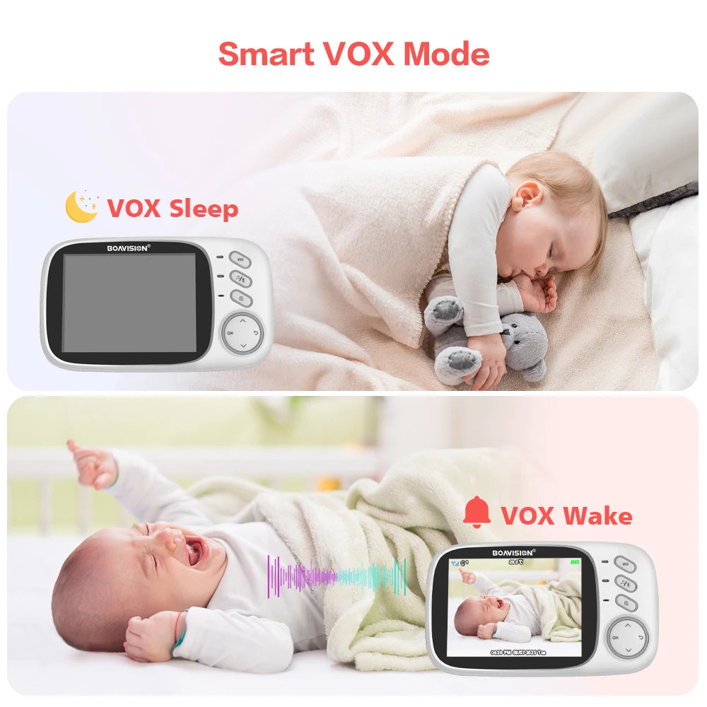 VB603 Video Baby Monitor 2.4G Wireless With 3.2 Inches LCD 2 Way Audio Talk Night Vision Surveillance Security Camera Babysitter