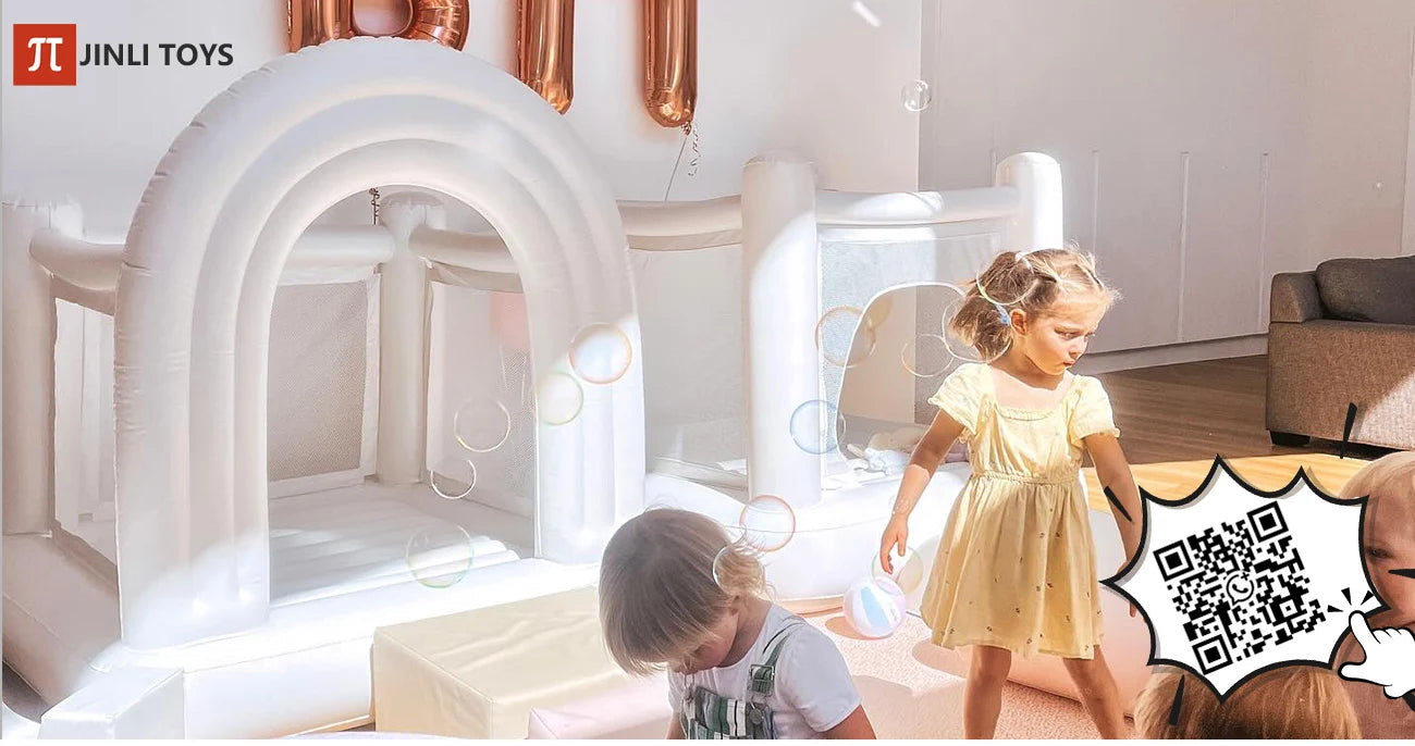 Rainbow Inflatable Castle Birthday Gift Suitable For Ages 1-6  Indoor/Outdoor Use European Stock, Ships 5-7 Days Christmas Gift