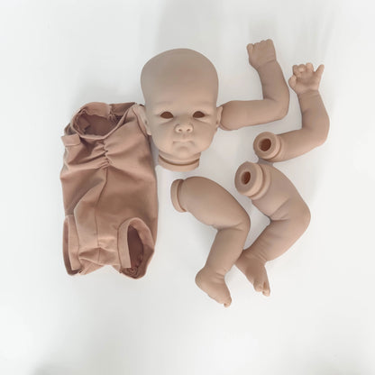 NPK Clearance Sales 18inch Reborn Doll Kit Bettie Unfinished Unpainted Fresh Color Blank Doll Kit with cloth Body