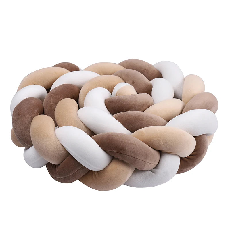 1-4 M Baby Bed Protector Infant Cradle Pillow Cushion Braid Knot Bumper Crib Bumper Room Decor Tresse Tour De Lit Bebe