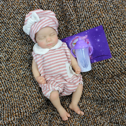 33CM Open Mouth Silicone Loulou Girl&Boy Bebe Reborn Dolls Handmade Painted Full Body Soft Solid Silicone Newborn Baby Doll Toy