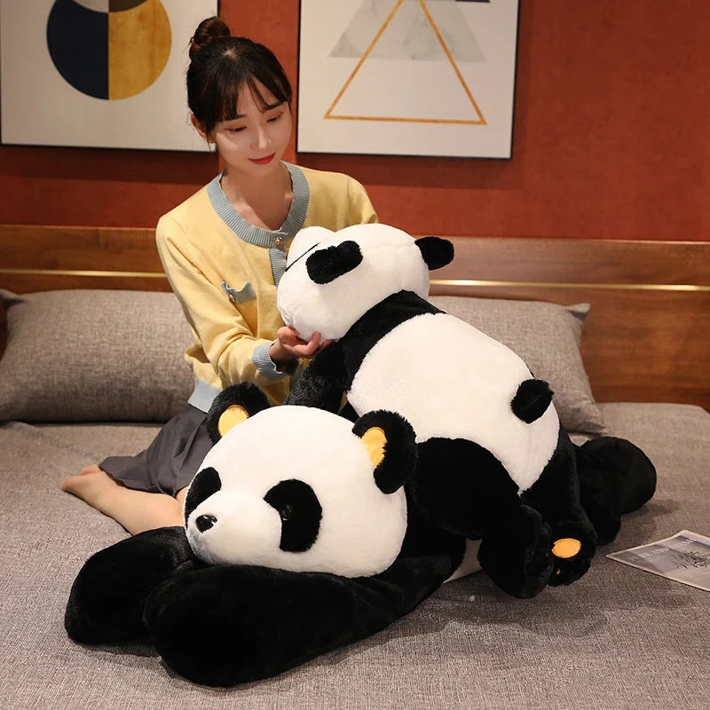 60cm-120cm Giant Panda Plush Toys Soft Sleep Pillow