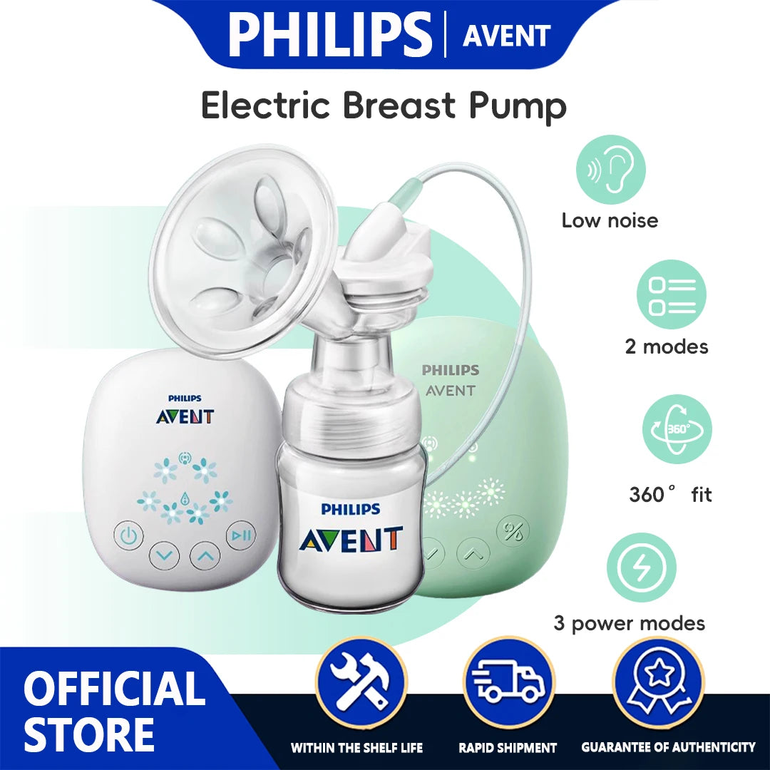 PHILIPS AVENT Portable Single Electric Breast Pump with Smart Massage & Petal Stimulation – Mimics Baby’s Natural Sucking by Baby Paradise