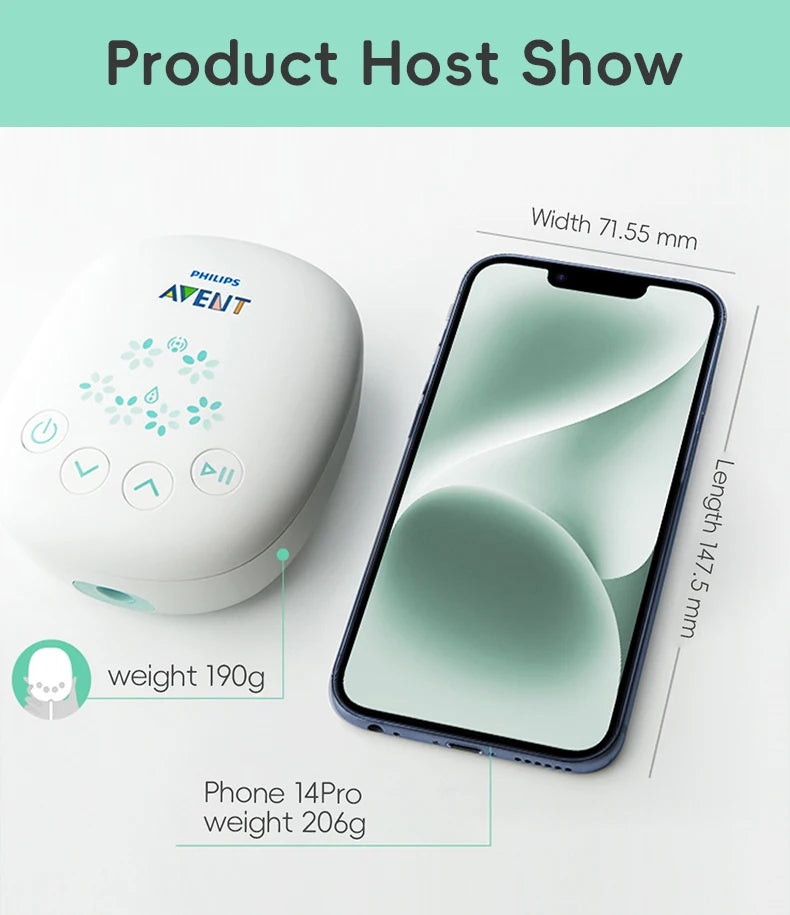 PHILIPS AVENT Portable Single Electric Breast Pump with Smart Massage & Petal Stimulation – Mimics Baby’s Natural Sucking by Baby Paradise