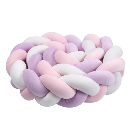 1-4 M Baby Bed Protector Infant Cradle Pillow Cushion Braid Knot Bumper Crib Bumper Room Decor Tresse Tour De Lit Bebe