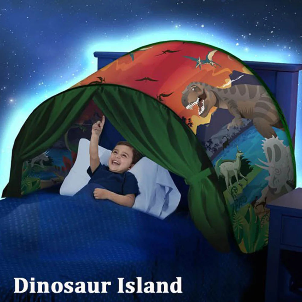 Dream Tent with light show for Kids Bed with Storage Pocket Foldable Kids Tent on Bed Mosquito Net Tent by Baby Paradise