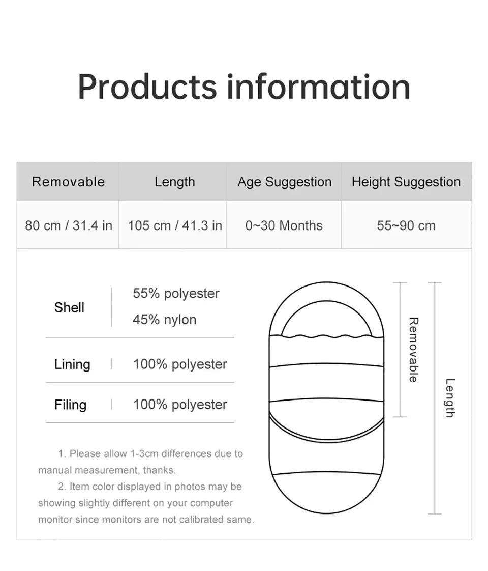 0-36 Months Baby Stroller Footmuff Removable Winter Warm Thicker Envelope For Discharge Universal Pram Baby Stroller Accessories