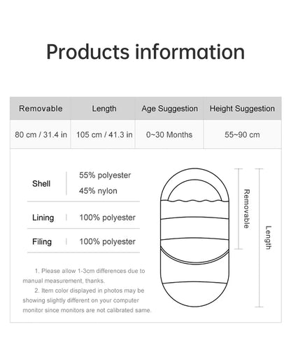 0-36 Months Baby Stroller Footmuff Removable Winter Warm Thicker Envelope For Discharge Universal Pram Baby Stroller Accessories