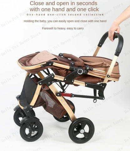 2025 New 3-in-1 Twin Baby Stroller with Car Seat
