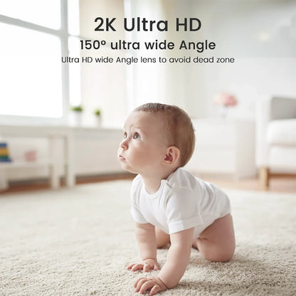 4MP WiFi indoor high-definition crying detection Video baby monitor full-color night vision 360 degree rotating network camera
