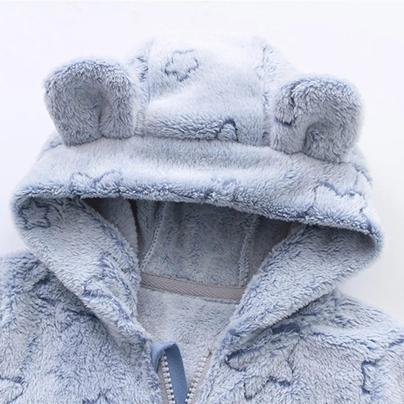 Soft Newborn Baby Clothes Flannel Autumn Winter Baby Boys Girls Jumpsuit Cartoon Newborn Bodysuit Warm Rompers for Babies 0-12M