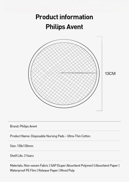 Philips Avent Disposable Nursing Pads Comfort Breastfeeding Pads 100pcs