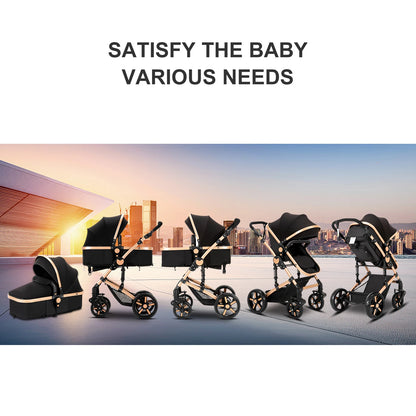 Baby Stroller 3 in 1 Newborn Baby Carriage Lightweight Newbaby Car Travel Pram For Newborn Baby High Landscape Stroller Baby