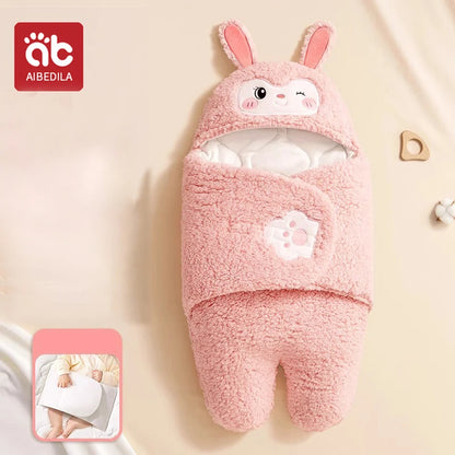 AIBEDILA Autumn Winter Infant Toddler Thicken Cashmere Receiving Blankets 0-6M Newborn Baby blanket Swaddling Kids Accessories