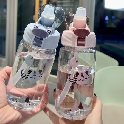 550ml Kids Sippy Cup Water Bottles Creative Cartoon Feeding